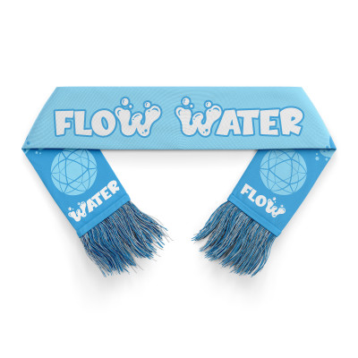 Dětská modrá zimní šála s třásněmi - FLOW